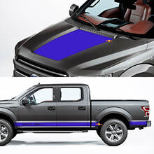 Side Rocker Panel and Hood Decal Graphic fit to Ford F150 Raptor Roush Package 3