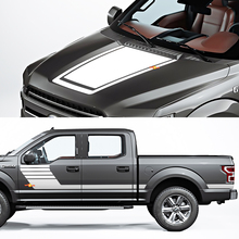 Side Rocker Panel and Hood Decal Graphic fit to Ford F150 Raptor Roush Package 2 2