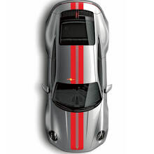 Twin Hood Roof Rear Deck Stripe Vinyl Decal Kit for Porsche 997 Carrera_3