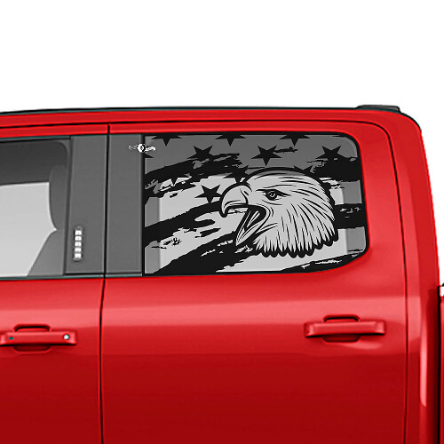 Bald Eagle US Flag Side Window Decal Vinyl Sticker Graphics for Ford