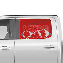 Mountains Topographic Map Side Window Decal Vinyl Sticker Graphics for Ford 3