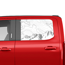 Side Mountains Topographic Map Window Decal Vinyl Sticker Graphics for Ford Trucks 2 2