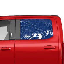 Mountains Topographic Map Side Window Decal Vinyl Sticker Graphics 2 for Musclecar Trucks 3