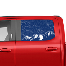 Side Mountains Topographic Map Window Decal Vinyl Sticker Graphics for Ford Trucks 2 3