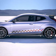 Side Racing Ornament Stripes Vinyl Stickers Decal fit to Hyundai Veloster 2