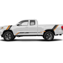 Toyota Tacoma Vintage Stripes Topographic Map Side Hood Tailgate decals Stickers 2