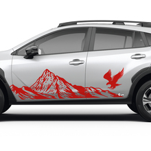 Side Doors Landscape Mountains Eagle Vinyl Decal - Graphic Sticker universal fit Suba Crosstrek 2