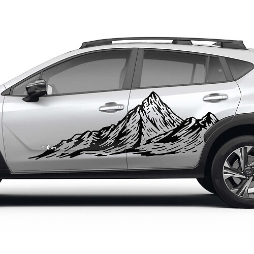 Landscape Mountains Side Doors Vinyl Decal Graphic Sticker for Subaru
