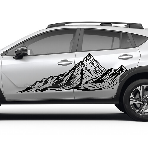Side Doors Landscape Mountains Vinyl Decal - Graphic Sticker universal fit Suba
