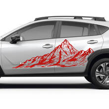 Side Doors Landscape Mountains Vinyl Decal Graphic Sticker for Subaru 2