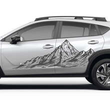 Landscape Mountains Side Doors Vinyl Decal Graphic Sticker for Subaru 3