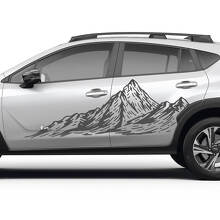 Side Doors Landscape Mountains Vinyl Decal Graphic Sticker for Subaru 3
