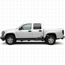 Mountain Range Door & Rocker Panel Vinyl Stripes for Chevrolet Colorado 1st Gen 2004-2012_2