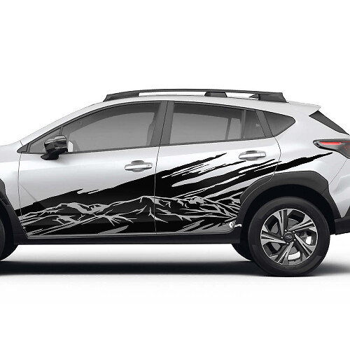 Landscape Mountains Splash Side Doors Vinyl Decal Graphic Sticker for Subaru 1