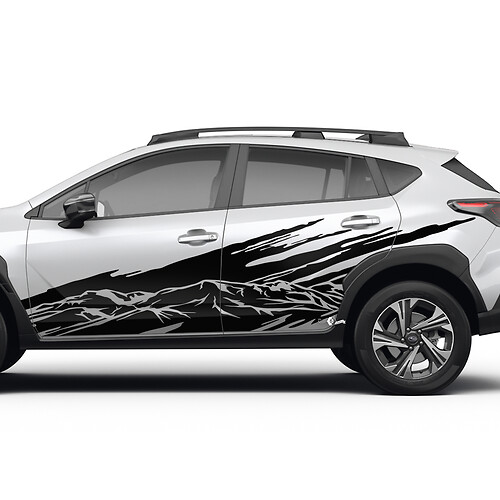 Side Doors Landscape Mountains Splash Vinyl Decal - Graphic Sticker universal fit Suba
