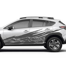 Side Doors Landscape Mountains Splash Vinyl Decal Graphic Sticker for Subaru 3