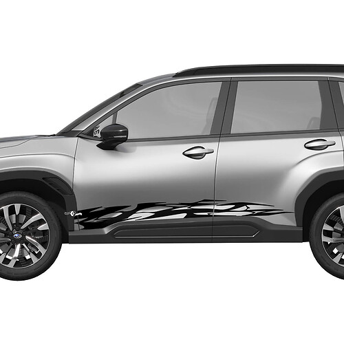 Side Rocker Panel Stripes Vinyl Decal - Graphic Sticker universal fit Suba Forester