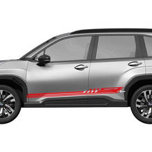 Side Doors Checkered Stripes Vinyl Decal Graphic Sticker for Subaru Forester 3