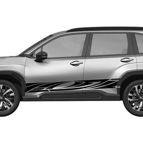 Side Doors Rocker Panel Tribal Vinyl Decal - Graphic Sticker universal fit Suba Forester