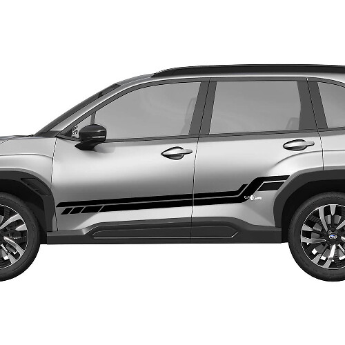 Side Doors Rocker Panel Racing Stripes Vinyl Decal Graphic Sticker 3 for Subaru