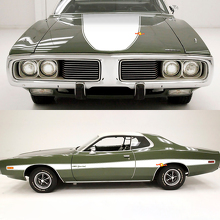 Accent Hood & Side Stripes Vinyl Decals Kit for Dodge Charger 1973-74 _2