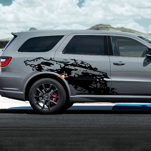 DODGE Durango Destroyed splash decal vinyl stickers 2 1