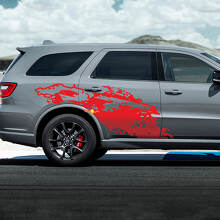 DODGE Durango Destroyed splash decal vinyl stickers 2 3