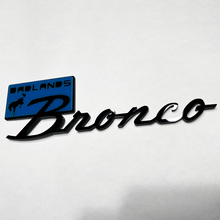 Bronco Badlands Fender Badges Tailgate Emblem 3D Badge Black vs Blue 1 5