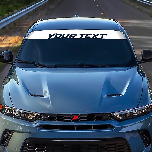 Custom Lettering Windshield Stripe Vinyl Decal For Dodge Hornet