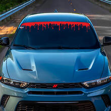 Blood Windshield Stripe Banner Decal Sticker - Custom Vinyl Graphics fit to Dodge Hornet 3