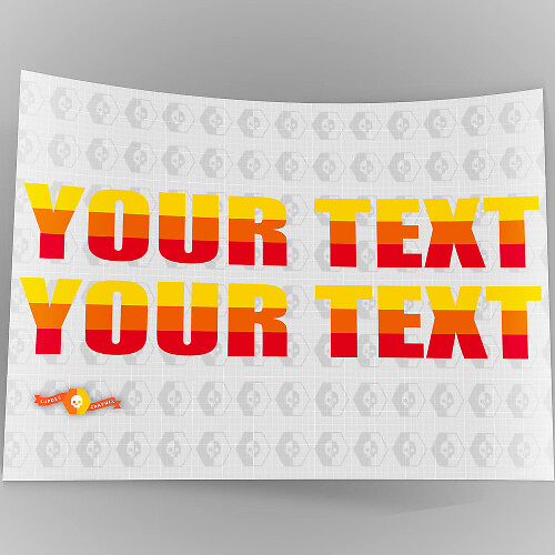 Custom Text Retro Style Hood Vinyl Decal Pair for Jeep Wrangler