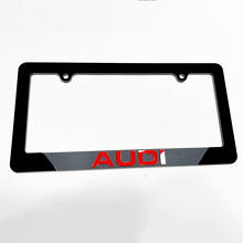 Vehicle License Plate Covers Frames Decor for Audi 4