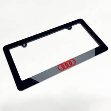 Rings Logo Vehicle License Plate Covers Frames Decor for Audi 6