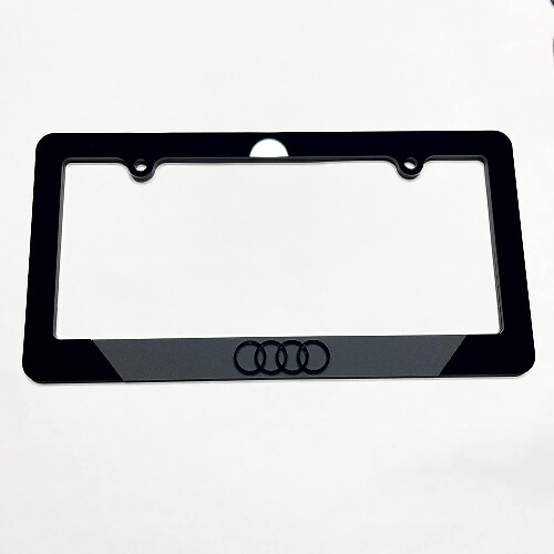 Rings Vehicle License Plate Covers Frames Decor for Audi 2