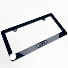 Rings Logo Vehicle License Plate Covers Frames Decor 2 for Audi 5