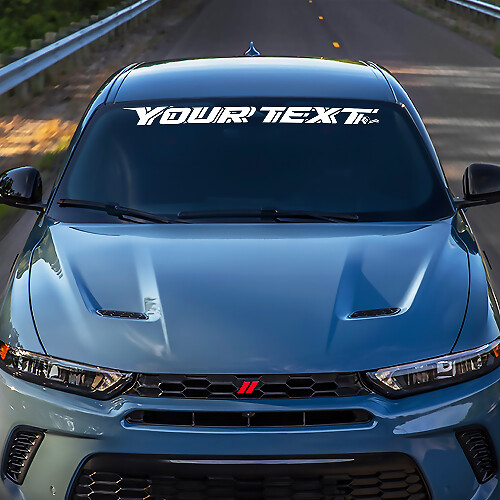 Custom Lettering 3D-style Windshield Vinyl Decal For Dodge Hornet