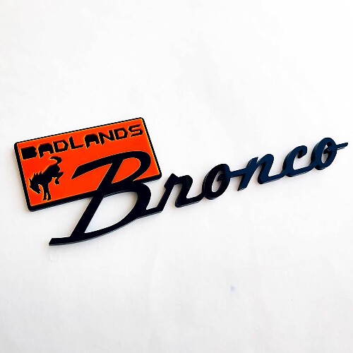 Fender Badges Tailgate Emblem 3D Badge 4 for Bronco Badlands
