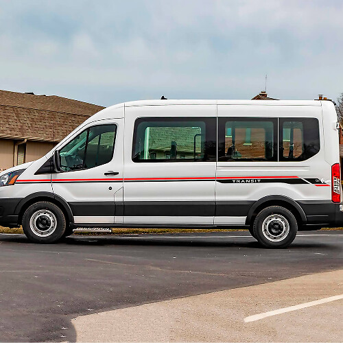 Ford Transit Vinyl Side Stripes Decals two colors