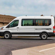 Two Color Side Stripes Vinyl Decals for Ford Transit 2