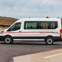 Two Color Side Stripes Vinyl Decals for Ford Transit 3