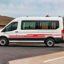 Custom Text Side Stripes Vinyl Decals for Ford Transit 3