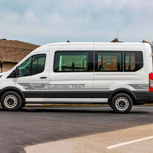 Custom Text Side Stripes Vinyl Decals 2 for Musclecar Transit 2