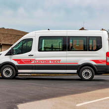 Custom Text Side Stripes Vinyl Decals 2 for Musclecar Transit 3