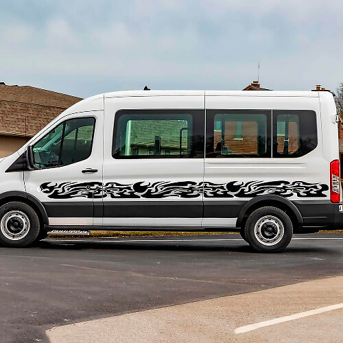 Side Stripes Graphics Vinyl Decals Stickers for Ford Transit