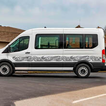 Side Stripes Graphics Vinyl Decals Stickers for Ford Transit 2