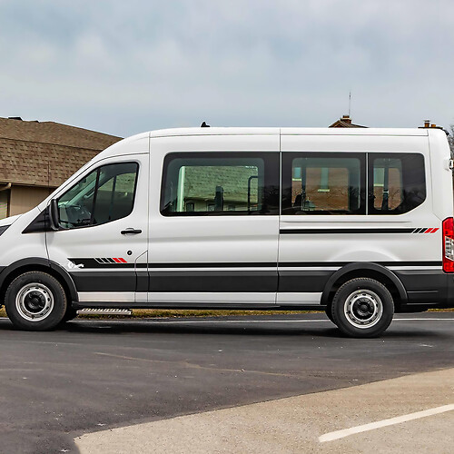 Ford Transit Racing Graphics Vinyl Side Stripes Decals Stickers
