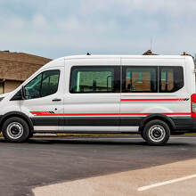 Racing Side Stripes Graphics Vinyl Decals Stickers for Ford Transit 2
