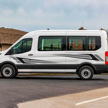 Racing Tribal Side Stripes Graphics Vinyl Decals Stickers for Ford Transit 2