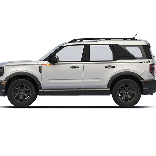 Side Doors Pine stripes for Ford Bronco Side Decals Stickers