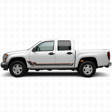 Angular Outline Door & Rocker Panel Vinyl Stripes for Chevrolet Colorado 1st Gen 2004-2012_2